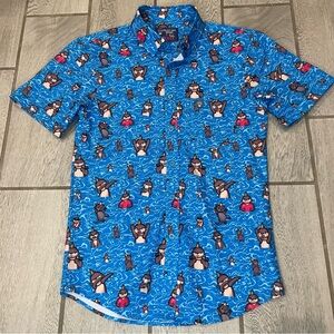 Project Good Apparel HiDri Shirt Mens S White S/S Fun Print Water Otter BDSM
